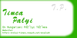 timea palyi business card